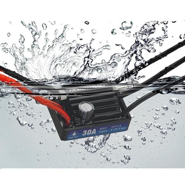 디바이스마트,기계/제어/로봇/모터 > 교육/취미로봇 > 보트/해양 > ESC/전자변속기,Hobbywing,SeaKing-30A-V3(소형보트용 브러쉬리스 변속기) 2~3셀 리포지원,하비윙 / 연속 전류: 30A / 피크 전류: 180A / 입력: 2-3S Lipo / BEC 유형: 선형 모드 / BEC 출력: 6V 1A / 품목코드:30302060