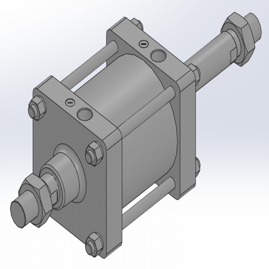 ACLW 양로드 대형 실린더 Ø180 (200mm / 표준형 / 자석내장) [ACLW-H-B180-S200]