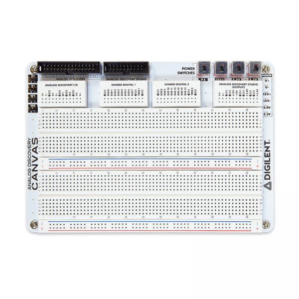 디바이스마트,MCU보드/전자키트 > 프로세서/개발보드 > Digilent > Scope, DAQ 및 장비,Digilent,[학교 구매전용] Analog Discovery Canvas for Analog Discovery Studio 410-412,Analog Discovery 3 또는 Analog Discovery Studio와 함께 사용할 수 있는 휴대하기 편리한 프로토타입 제작 표면 제공