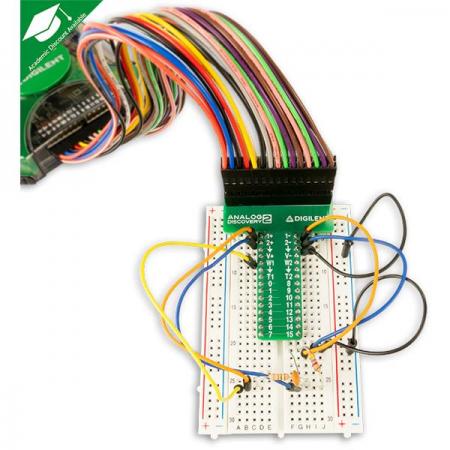 디바이스마트,MCU보드/전자키트 > 프로세서/개발보드 > Digilent > Scope, DAQ 및 장비,Digilent,[학교 구매전용] Breadboard Breakout for Analog Discovery 410-373,410-373 / Analog Discovery와 함께 사용하여 모든 브레드보드와 안전하게 연결 가능 / 브레드보드 브레이크 아웃 핀의 표준 간격
