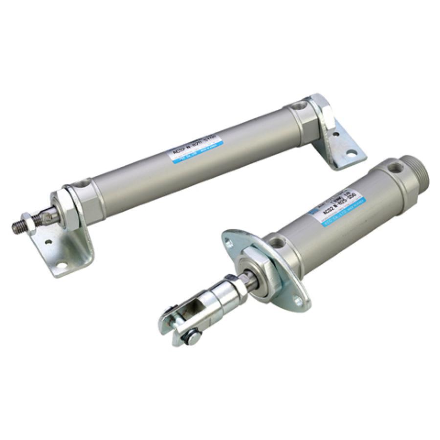 ACS4 소형 실린더 Ø32 (125mm / 2산 클레비스형 / 2산 너클조인트) [ACS4-N-CB32-S125Y]