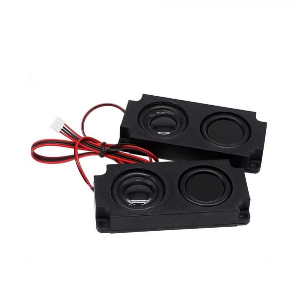 디바이스마트,스위치/부저/전기부품 > 부저/스피커/사이렌 > 스피커,SMG,10045 듀얼 스피커 5W 8Ω PH2.0 [HTC-SP01],100x45mm 사이즈 풀 레인지 듀얼 스피커 / ph2.0-4pin / 라즈베리파이 10.1인치 터치스크린과 호환(상품번호: 1383616) / TV, LCD,자동차용 스피커