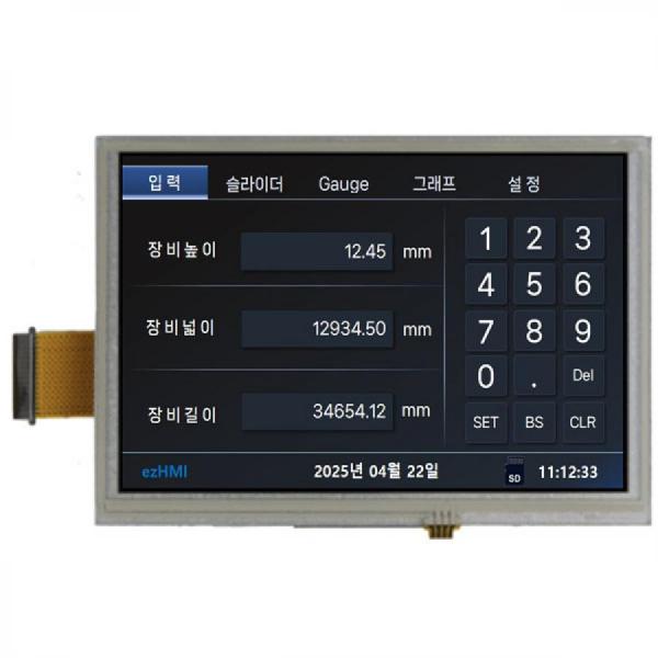 디바이스마트,LED/LCD > LCD COLOR > 칼라 LCD패널,JK전자,ezHMI HMI LCD EZ48270M043-LE 4.3인치 시리얼통신 LCD,해상도 : 480*272 / 크기 : 4.3인치 / 산업용 시리얼(TTL 3.3~5V) 제어 TFT LCD