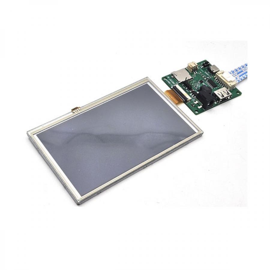 ezHMI HMI LCD EZ80480M050-LE 5인치 감압식 터치 시리얼통신 LCD
