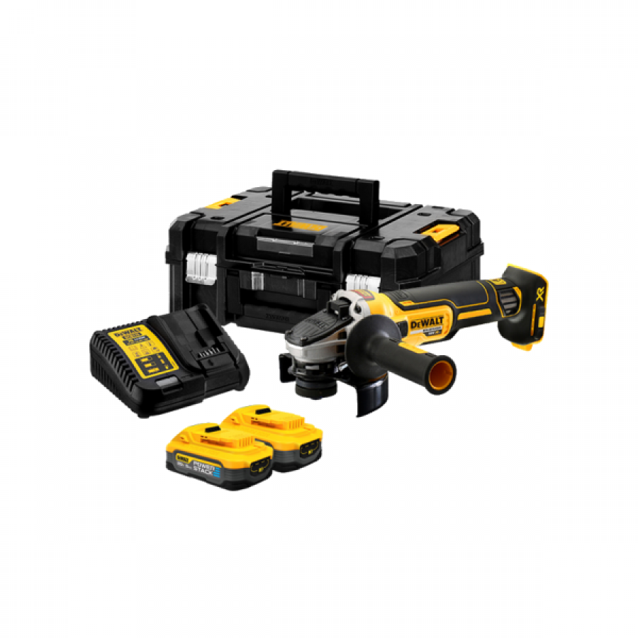 브러쉬리스 충전 그라인더 DCG405H2T 배터리2개 (20V/5.0Ah)