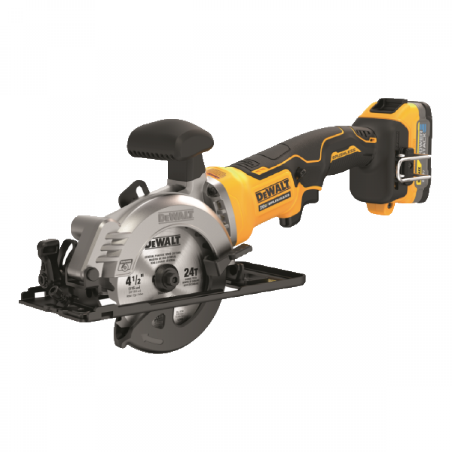 브러쉬리스 컴팩트 114mm 원형톱 DCS571E2T 배터리2개 (20V/1.7Ah)