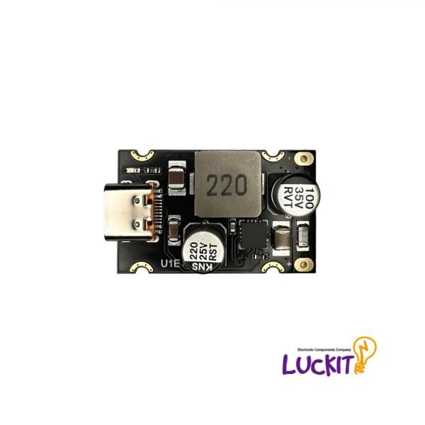 디바이스마트,MCU보드/전자키트 > 전원/신호/저장/응용 > 충전/배터리/전원,럭킷,USB C 타입 PD 65W 고속 충전 모듈,입력전압 : DC8V~30V / 출력전력 : 65W / USB C Type