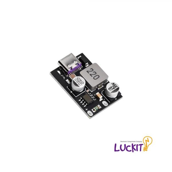 디바이스마트,MCU보드/전자키트 > 전원/신호/저장/응용 > 충전/배터리/전원,럭킷,USB C 타입 30W 고속 충전 모듈,입력전압 : DC8V~32V / 출력전압 : 3.3V~12V / USB C Type