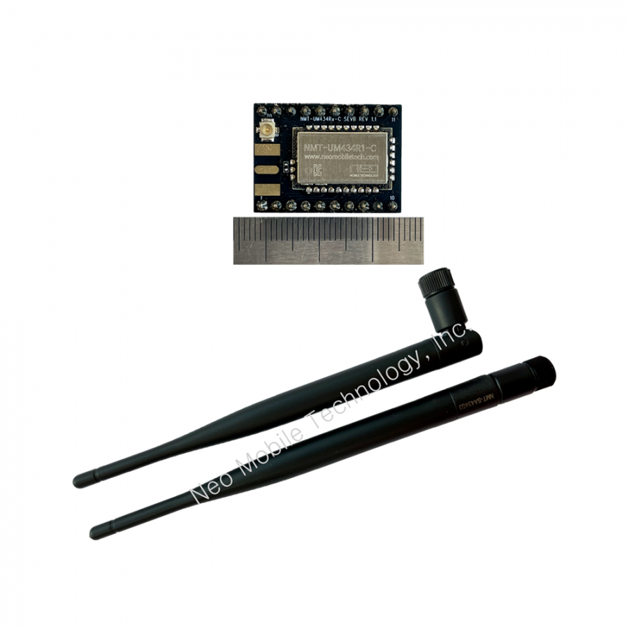 NMT-UM434R1-C SEVB (U.G3) 424MHz, 447MHz LPWA RF 모듈 (장거리 초 저전력 무선 통신) 확장보드 U.FL Con. 사양 + 외장 Antenna