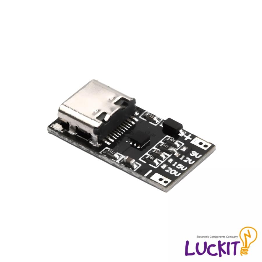 USB C타입 9V, 12V 15V 20V 선택 부스트(승압) 충전 모듈