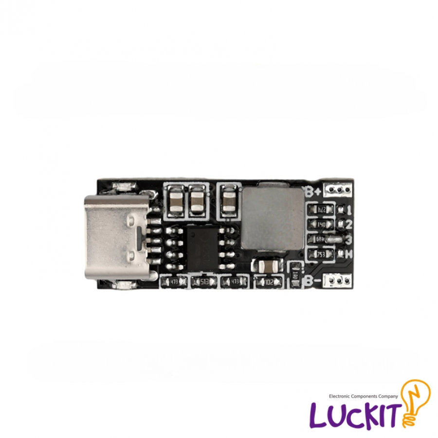 0.5A, 1A, 2A USB C타입 18650, 21700 4.2V, 4.35V 배터리 충전 모듈