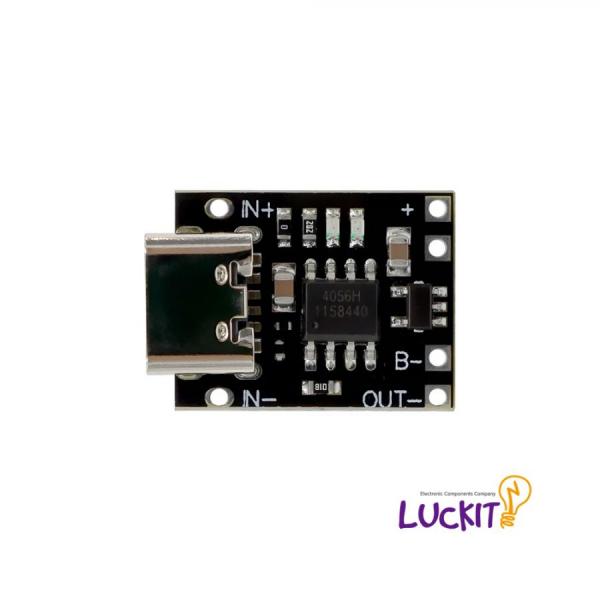 디바이스마트,MCU보드/전자키트 > 전원/신호/저장/응용 > 충전/배터리/전원,럭킷,USB C 타입 18650 리튬배터리 충전 모듈 4.2V 1A,DC 5V 입력전압 / 1A 입력 전류 / 크기 : 18 x 14mm