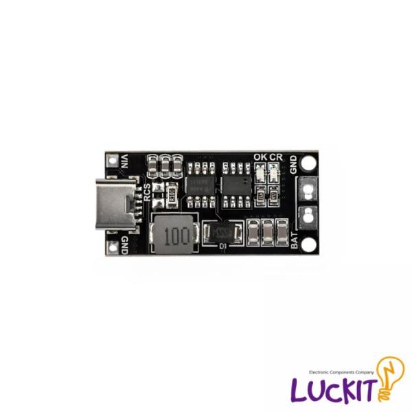 디바이스마트,MCU보드/전자키트 > 전원/신호/저장/응용 > 충전/배터리/전원,럭킷,USB C 타입 리튬배터리 충전 모듈 2S (8.4V) 4A,DC 3~6V (DC 3.7V, 5V 권장) / 입력 전류 : 4A / 충전 접압 : 8.4V
