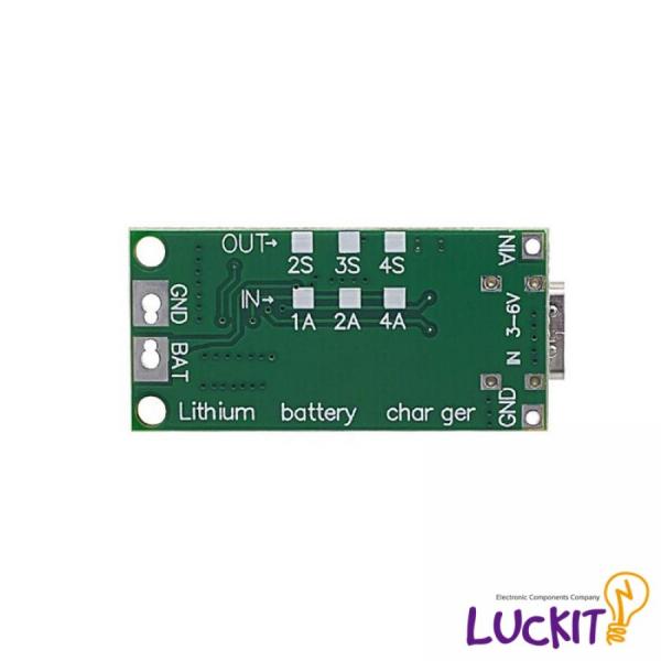 디바이스마트,MCU보드/전자키트 > 전원/신호/저장/응용 > 충전/배터리/전원,럭킷,2셀 2A C 타입 18650 리튬배터리 충전 스텝업 모듈,DC 3~6V (DC 3.7V, 5V 권장) / 입력 전류 : 2A / 충전 접압 : 8.4V