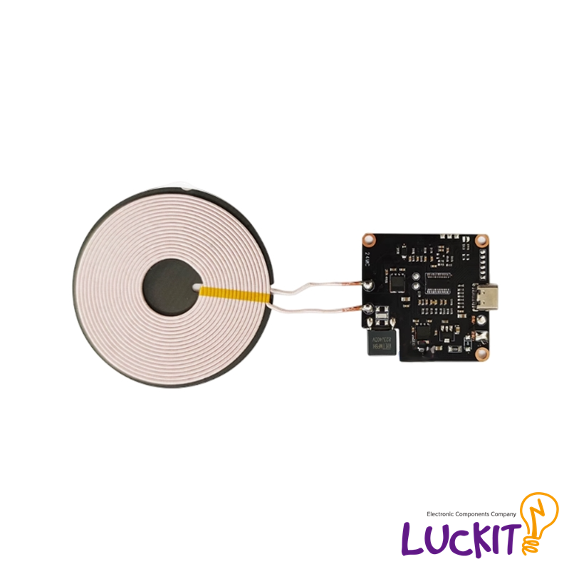 디바이스마트,MCU보드/전자키트 > 전원/신호/저장/응용 > 충전/배터리/전원,럭킷,12V 5A USB C TYPE QI 프로토콜 무선충전 모듈,입력전압 : DC12V(±0.5V) / 입력전류 : 5A / LED 표시(R,G)