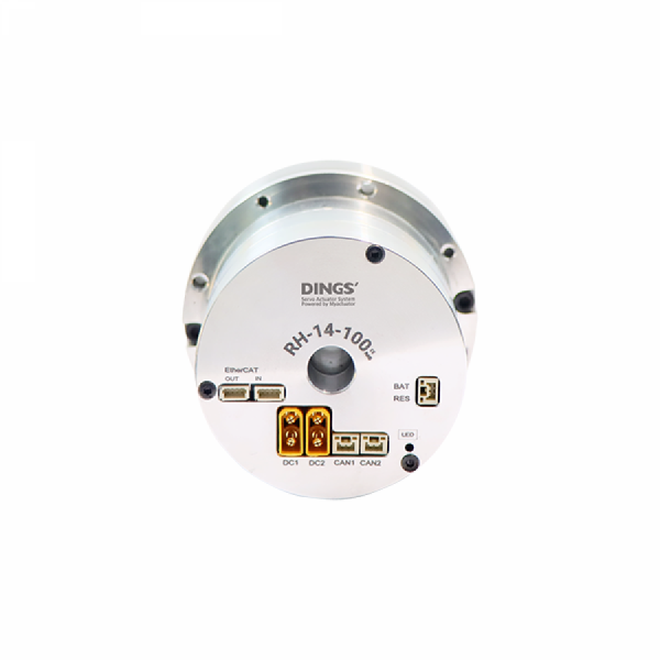 디바이스마트,기계/제어/로봇/모터 > 모터류 > BLDC모터 > 브랜드(MyActuator) BLDC모터,MyActuator,EPS-RH-14-100-E-N-D 통합형 로봇 관절 모터 (듀얼 엔코더 + 드라이버 내장),RH Series / 외골격·협동로봇용 통합형 관절 모터 / 정격 전압: 48V DC / 피크 토크: 28N·m / 감속비: 100:1 / 무부하 속도: 30 RPM / 정격 속도: 25 RPM / 정격 출력: 28W / 통신 방식: EtherCAT, CAN BUS 동시 지원 / 듀얼 엔코더(ABS 17bit 입력/출력) 및 드라이버 내장형