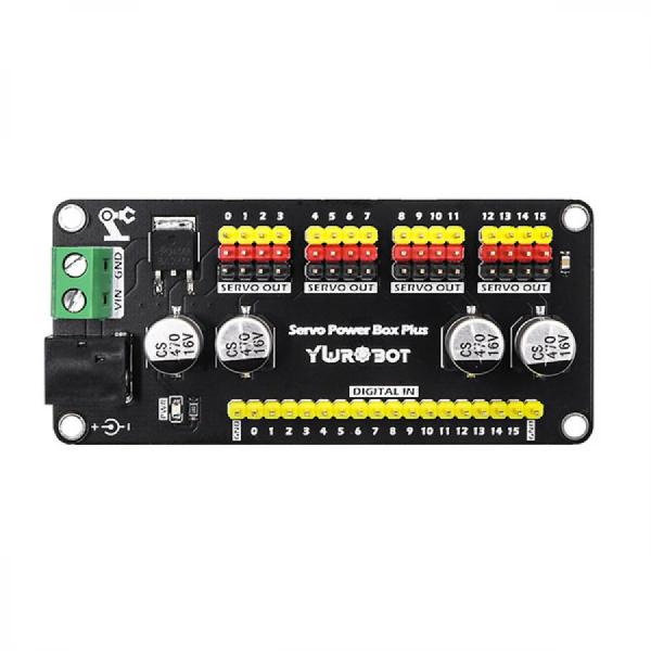 디바이스마트,오픈소스/코딩교육 > 아두이노 > 아두이노 전원관련모듈,YwRobot,아두이노 호환 16채널 서보 모터 외부 전원 공급 모듈 [ELB200148],SG90, MG995 서보 모터 지원 / 크기: 77×34mm (16채널) / 홀 위치: 2900×1200mil (16채널) / 입력 전원: 5~12V / 전원 입력 단자: DC2.1 잭, 또는 단자대 / 신호 입력 단자: 핀 헤더