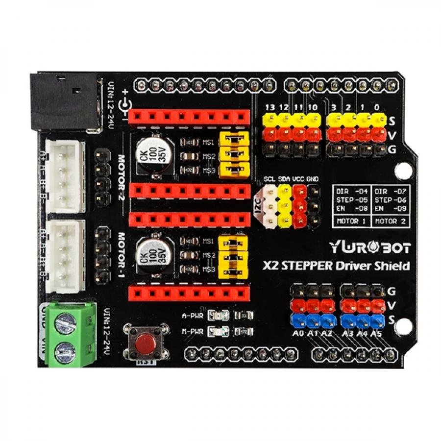 아두이노 호환 듀얼 42 스텝모터 드라이버 확장보드 [ARD200928]
