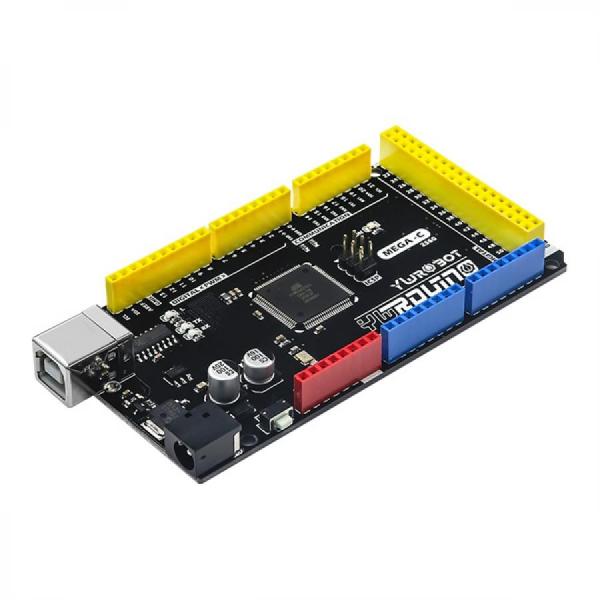 디바이스마트,오픈소스/코딩교육 > 아두이노 > 아두이노 호환보드,YwRobot,아두이노 Mega-C 2560 호환 개발보드 (I/O 확장보드 V1 포함) [ARD211012],크기: 101 × 54 mm / 작동 전압: 5V / 아날로그 핀: 16개 / 디지털 핀: 54개 (이 중 15개는 PWM 출력 가능)