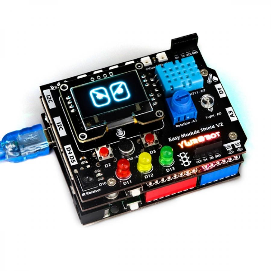 아두이노 우노 호환 다기능 확장보드 (OLED 12864 디스플레이 모듈/초음파 센서 포함) [ARD200934]