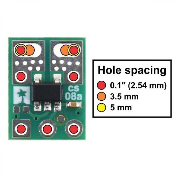 디바이스마트,MCU보드/전자키트 > 센서모듈 > 전압/전류센서,Pololu,ACS37041KLHBLT-030B3 Current Sensor Micro Carrier -30A to +30A, 3.3V #5441,150 kHz 대역폭 / 부분 접미사 : 030B3 / 범위 : ±30A(양방향) / 공급 전압 : 3.0V ~ 3.6V / 감광도 : 44mV/A / 영점 : 1.65V / 크기 : 0.3 x 0.4인치 / PCB : 2겹, 1온스 구리