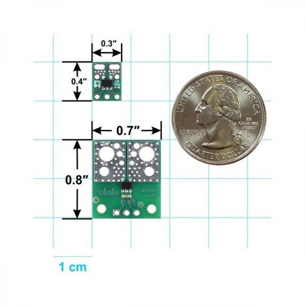디바이스마트,MCU보드/전자키트 > 센서모듈 > 전압/전류센서,Pololu,ACS37041KLHBLT-010B5 Current Sensor Micro Carrier -10A to +10A, 5V #5442,150 kHz 대역폭 / 부분 접미사 : 010B5 / 범위 : ±10A(양방향) / 공급 전압 : 4.5V ~ 5.5V / 감광도 : 200mV/A / 영점 : 2.5V / 크기 : 0.3 x 0.4인치 / PCB : 2겹, 1온스 구리