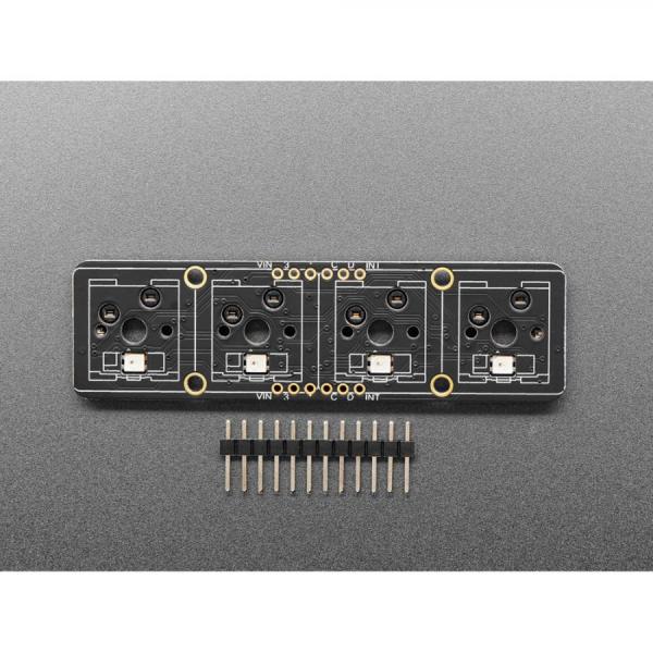 디바이스마트,MCU보드/전자키트 > 버튼/스위치/제어/RTC > 버튼/스위치/조이스틱,Adafruit,NeoKey 1x4 QT I2C - Four Mechanical Key Switches with NeoPixels - STEMMA QT / Qwiic [ada-4980],네오픽셀 탑재 / 기계식 키 스위치 PCB / 스위치 및 키캡은 포함되어 있지 않습니다
