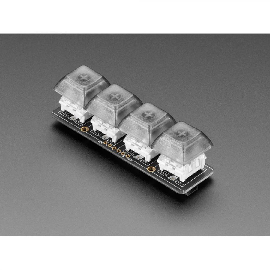 NeoKey 1x4 QT I2C - Four Mechanical Key Switches with NeoPixels - STEMMA QT / Qwiic [ada-4980]