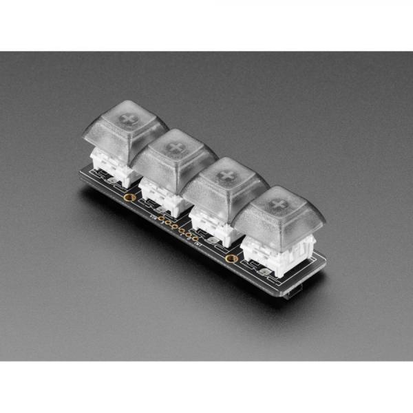 디바이스마트,MCU보드/전자키트 > 버튼/스위치/제어/RTC > 버튼/스위치/조이스틱,Adafruit,NeoKey 1x4 QT I2C - Four Mechanical Key Switches with NeoPixels - STEMMA QT / Qwiic [ada-4980],네오픽셀 탑재 / 기계식 키 스위치 PCB / 스위치 및 키캡은 포함되어 있지 않습니다