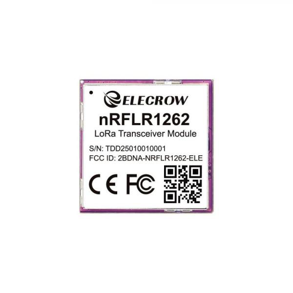 디바이스마트,MCU보드/전자키트 > 통신/네트워크 > RF/LoRa,ELECROW,nRFLR1262 Wireless Transceiver Module [CIL13462X],SX1262 LoRa 트랜시버 칩 / 무선 통신 / 최대 송신 전력 : +20dBm / 전송 속도 : 0.018~62.5Kbps / 최대 전송 거리 : 10KM / AT 명령 펌웨어 내장