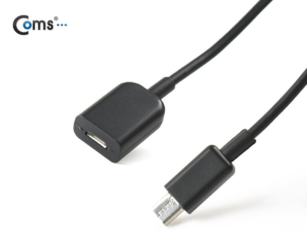 디바이스마트,케이블/전선 > USB 케이블 > 연장케이블(MF) > USB 2.0 micro B타입(5핀) 연장케이블,Coms,Micro USB 케이블(연장 M/F) 2M [IT113],micro 5핀(F) to micro 5핀(M) 타입 연장 케이블 / 색상 : 블랙