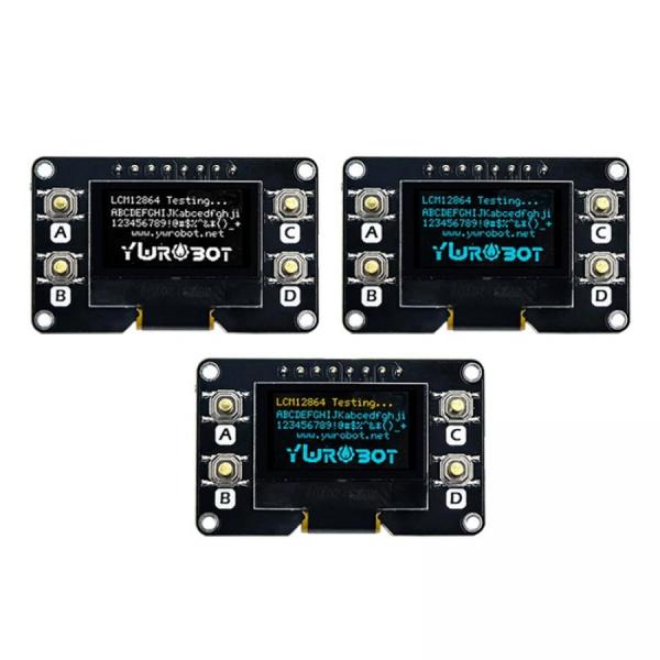 디바이스마트,MCU보드/전자키트 > 디스플레이 > LCD/OLED,YwRobot,아두이노 호환 0.96인치 OLED 128x64 I2C 디스플레이 모듈 (검은 배경+노랑+파랑 투톤) [ELB200169],해상도: 128×64 / 크기: 0.96인치 (43.8×26mm 모듈) / 통신방식: I2C (주소: 0x78) / 전압: 5V / 드라이버: SSD1306
