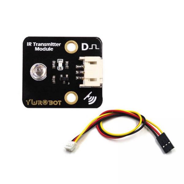 디바이스마트,MCU보드/전자키트 > 센서모듈 > 라이다/거리/초음파/라인 > 적외선(IR)/라인센서,YwRobot,아두이노 호환 전자 블록 적외선 발신 모듈 (변환 케이블 포함) [YEA200105],사양: 28*25mm / 고정 홀: 3mm / 홀 간격: (700mil) 17.78mm / 전압: 5V / 송신 거리: 1.2m / 변조: 변조 없는 직접 방출 / 파장: 940nm