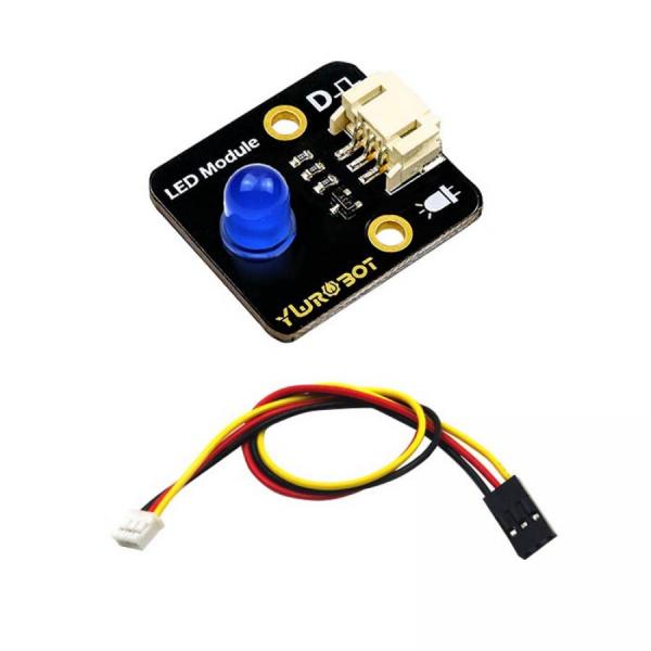 디바이스마트,MCU보드/전자키트 > 디스플레이 > LED,YwRobot,아두이노용 8mm LED 조명 모듈 + 와이어 (파란색) [YEA200085],역전원 보호 인터페이스 / 크기 : 28 x 25mm / 고정 홀 : 3mm / 홀 간격 : 17.78mm / 전압 :  5V
