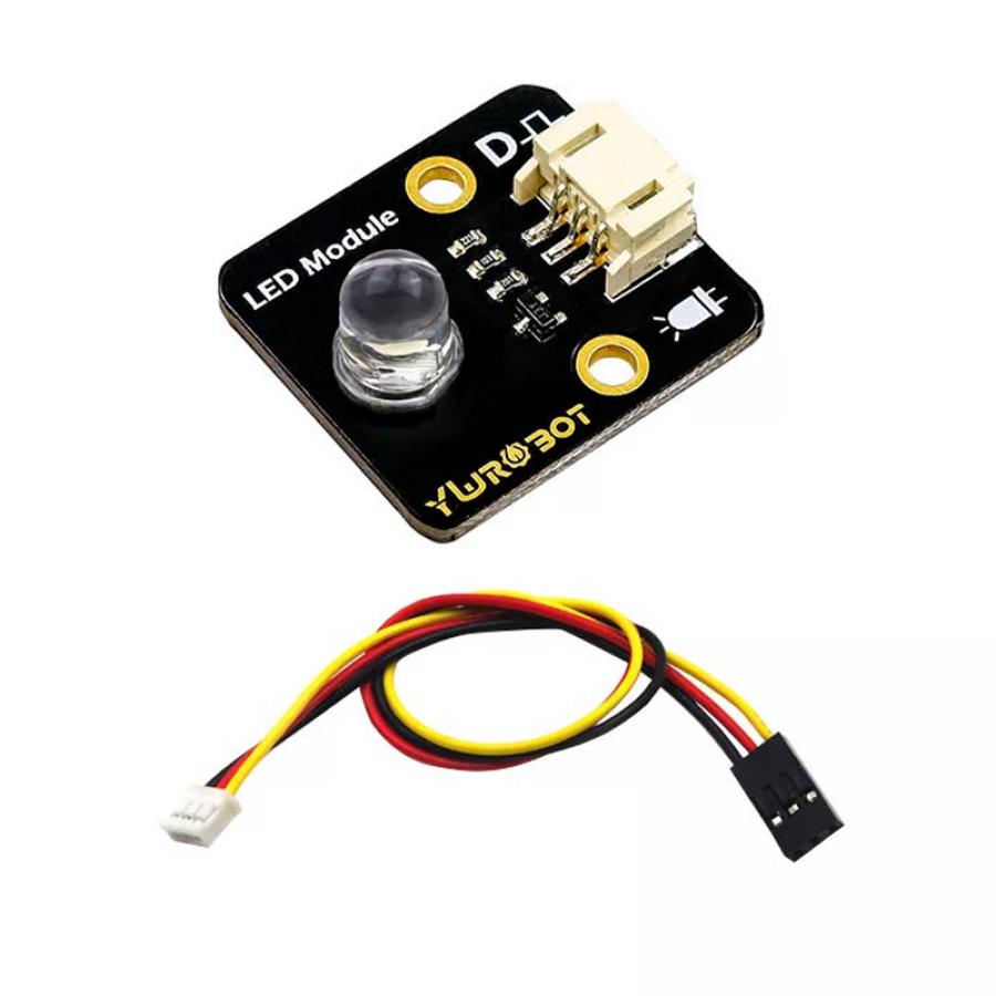 아두이노용 8mm LED 조명 모듈 + 와이어 (흰색) [YEA200086]