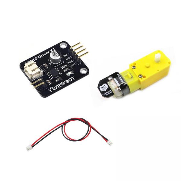 디바이스마트,MCU보드/전자키트 > 버튼/스위치/제어/RTC > 모터/모터컨트롤,YwRobot,L9110 DC 감속 TT 모터 드라이버 모듈 [ELB200094],모듈 + DC 감속 TT 모터 + PH2.0 2P 전자선 / 크기 : 26x22mm / 무게 : 4g / 홀 고정 : 3mm / 홀 간격 : 15mm / 작동 전압 : 5V