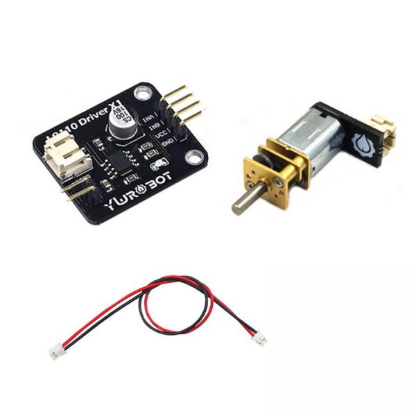 디바이스마트,MCU보드/전자키트 > 버튼/스위치/제어/RTC > 모터/모터컨트롤,YwRobot,L9110 N20 마이크로 DC 감속 모터 드라이버 모듈 [ELB200095],모듈 + N20 마이크로 DC 감속 모터 + PH2.0 2P 전자선 / 크기 : 26x22mm / 무게 : 4g / 홀 고정 : 3mm / 홀 간격 : 15mm / 작동 전압 : 5V