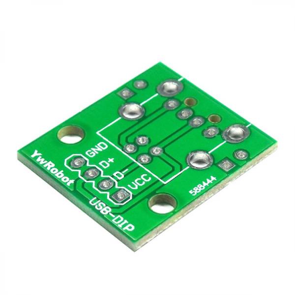 디바이스마트,MCU보드/전자키트 > 통신/네트워크 > USB관련,YwRobot,X-PCB 시리즈 B타입 USB 포트 전환 어댑터 보드 [PRT040007],크기 : 25*21mm