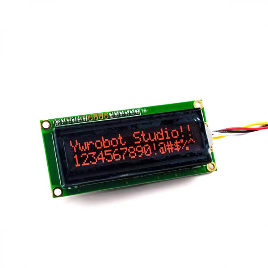 아두이노용 I2C 1602 LCD 디스플레이 모듈 (주황색) [DIS080021]