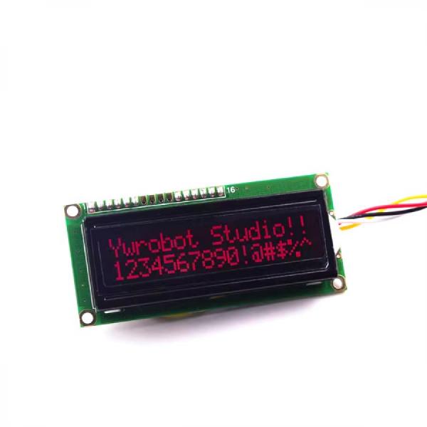 디바이스마트,MCU보드/전자키트 > 디스플레이 > LCD/OLED,YwRobot,아두이노용 I2C 1602 LCD 디스플레이 모듈 (빨간색) [DIS080023],와이어 포함 / 크기 : 80*36mm / 전압 : 5V