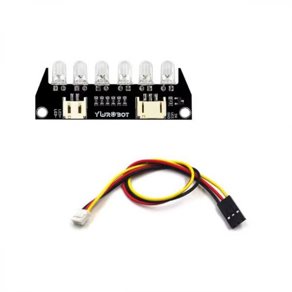 디바이스마트,MCU보드/전자키트 > 디스플레이 > LED,YwRobot,아두이노용 6구 고휘도 5mm 흰색 LED 모듈 (PH2.0 커넥터 포함) [ELB200083],6개 LED 모듈 / 크기 :  55 x 18mm / 전압 : 5V / 입력 : 디지털 레벨
