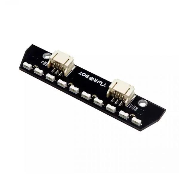 디바이스마트,MCU보드/전자키트 > 디스플레이 > LED,YwRobot,아두이노용 SK6812 10구 RGB 풀컬러 LED 모듈 [ELB200068],WS2812 호환  / 10비트 4020 SK6812 컬러 조명 모듈 / 쉐이핑 회로 내장 / 크기 : 71 x 15mm / 인터페이스 : PH2.0 3P / 전압 : 3.3-5V