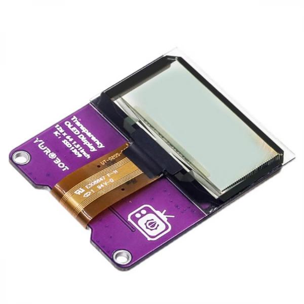 디바이스마트,MCU보드/전자키트 > 디스플레이 > LCD/OLED,YwRobot,아두이노 호환 1.51인치 투명 OLED 디스플레이 모듈 [ELB200121],넓은 시야각 및 투명 스크린 / 전압 : 5V / 투명 배경에 파란색 텍스트 / 무게 : 약 8.7g / 드라이버 칩 : SSD1309 / 화면 크기 : 42.04 x 27.22mm