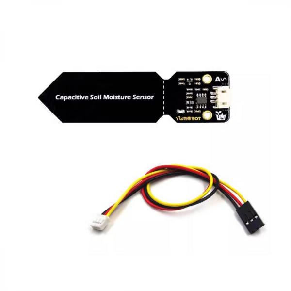 디바이스마트,MCU보드/전자키트 > 센서모듈 > 온도/습도 > 토양수분(토양습도)센서,YwRobot,아두이노용 정전식 토양 수분 센서 (케이블 포함) [YEA200127],PH2.0 역방향 전원 방지 인터페이스 / 크기 : 94 x 25mm / 무게 : 6.2g / 공급 전압 : 5V