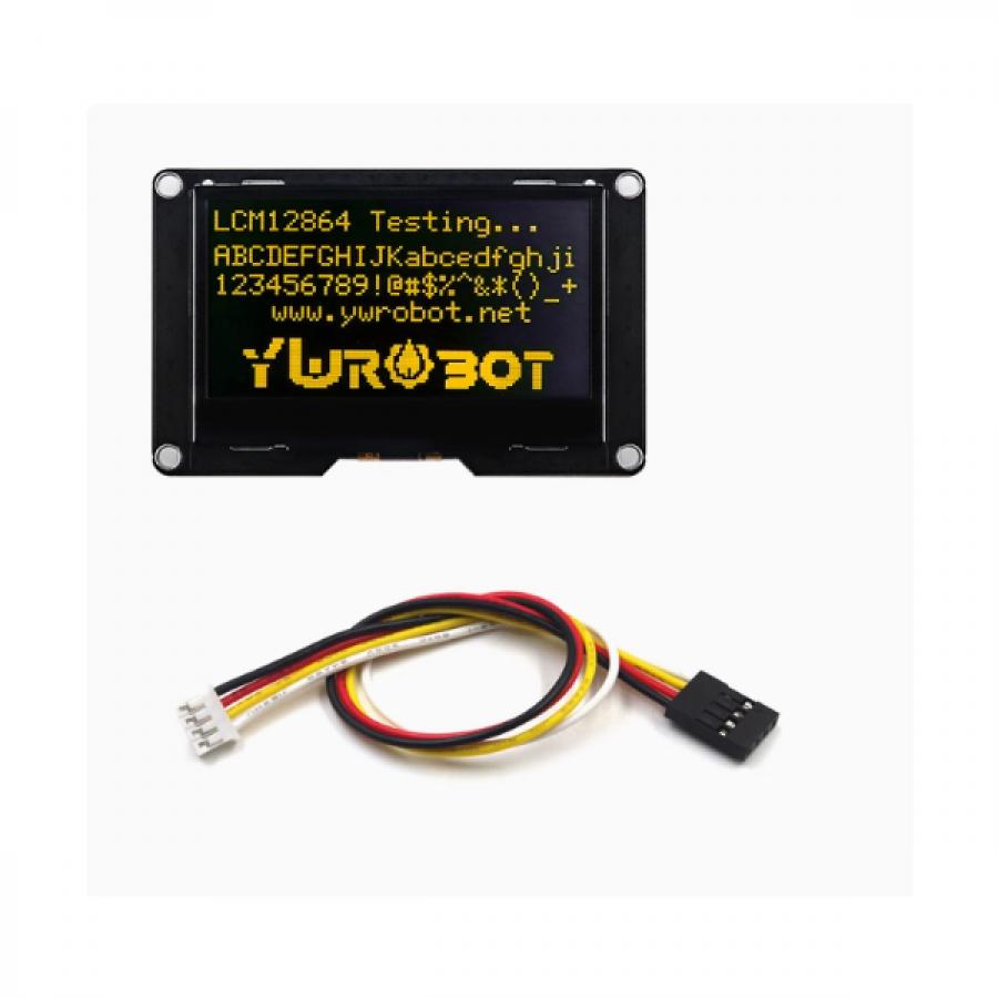 아두이노용 2.4인치 OLED LCD 디스플레이 모듈 (노란색 텍스트) [ELB200112]