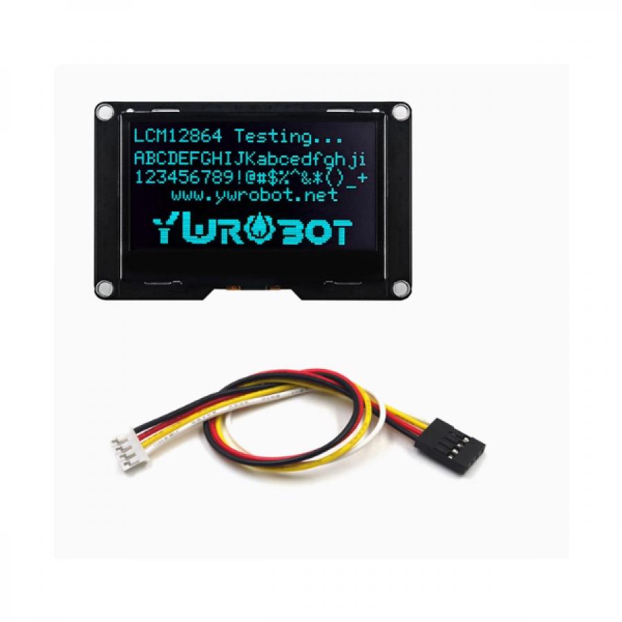 아두이노용 2.4인치 OLED LCD 디스플레이 모듈 (파란색 텍스트) [ELB200114]