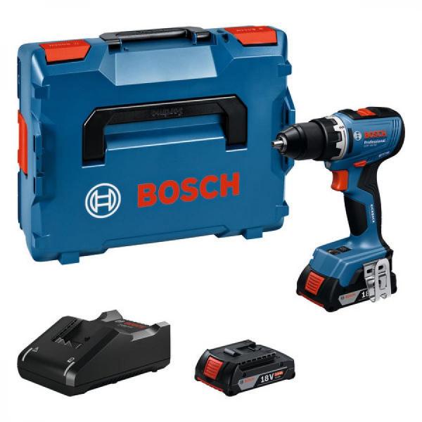 디바이스마트,수공구/전자공구/전동공구 > 전동/엔진공구 > 충전공구 > 충전드릴/햄머드릴,보쉬 BOSCH,보쉬 충전 드릴 드라이버 GSR 18V-65 배터리2개 (18V/2Ah),전압 18V / 최대토크 63Nm(강성), 31Nm(연성) / 무부하속도 0-550, 0-2100 rpm / 척클램핑범위 1.5-13 / 최대스크류직경 10 mm / 중량 1.06Kg