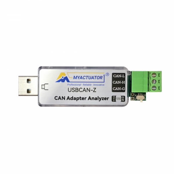 디바이스마트,MCU보드/전자키트 > 통신/네트워크 > CAN통신,MyActuator,USB to CAN 통신 모듈 [USBCAN-Z],RMD-X,RH 시리즈와 호환 / 제어 및 파라미터 설정에 필요한 USB to CAN 모듈 입니다.