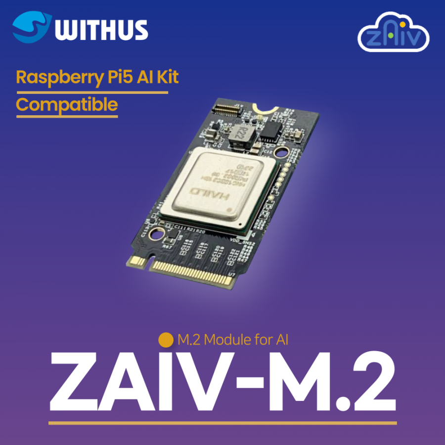 Hailo-8 AI 프로세서 가속기 ZAiV-M.2 (2242)