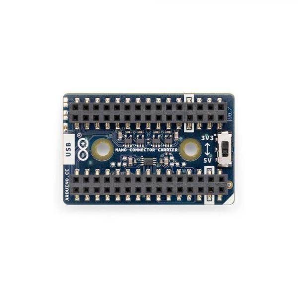 디바이스마트,오픈소스/코딩교육 > 아두이노 > 아두이노 정품 보드/쉴드/키트,아두이노,Nano Connector Carrier,ASX00061 / 나노 보드용 확장 캐리어 / 납땜 불필요한 간편한 연결 / Grove 커넥터 18개 내장 / 아날로그 및 디지털 I/O, I2C, SPI, UART 지원 / 5V, 3.3V 전압 선택 가능 / 전용 전원 입력 (6-16V) / DC 모터 제어 포트 2개 / 팬 제어 포트 1개 / 아두이노 나노 계열 호환 / 프로토타이핑 및 교육용 최적